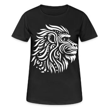Mandrill tribal - T-shirt respirant Femme - noir - Devant - AI Model Female 172 light (172cm)
