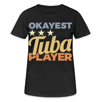 Average tuba player - Women's Breathable T-Shirt - black - Front - AI Model Female 172 light (172cm)