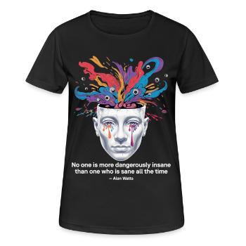 Mind Unleashed | Watts Psychedelic Insight - Women's Breathable T-Shirt - black - Front - AI Model Female 172 light (172cm)