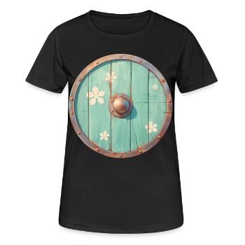 Viking Shield - Women's Breathable T-Shirt - black - Front - AI Model Female 172 light (172cm)
