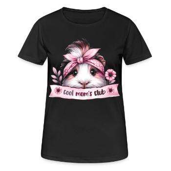 Cochon d’Inde Drôle Maman Cadeau Fête des Mères - T-shirt respirant Femme - noir - Devant - AI Model Female 172 light (172cm)