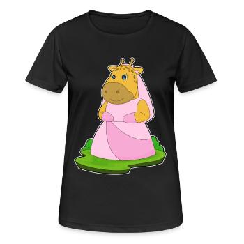 Mariage Voile de mariée Girafe - T-shirt respirant Femme - noir - Devant - AI Model Female 172 light (172cm)