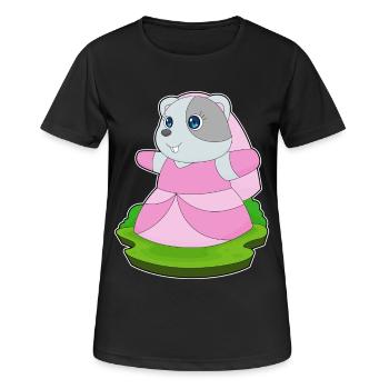 Hamster Voile de mariée Mariage - T-shirt respirant Femme - noir - Devant - AI Model Female 172 light (172cm)