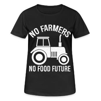 no farmers no food future agriculture farmer - Women's Breathable T-Shirt - black - Front - AI Model Female 172 light (172cm)