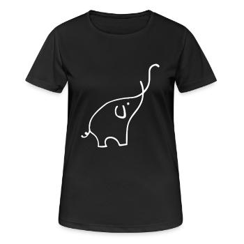 Elephant - Women's Breathable T-Shirt - black - Front - AI Model Female 172 light (172cm)