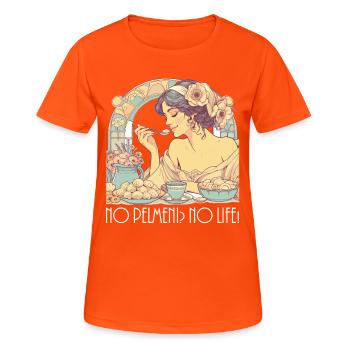 No Pelmeni No Life Woman Cadeau Art Nouveau - T-shirt respirant Femme - orange néon - Devant - AI Model Female 172 dark (172cm)