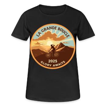 LA GRANDE BOUCLE - T-shirt respirant Femme - noir - Devant - AI Model Female 172 light (172cm)