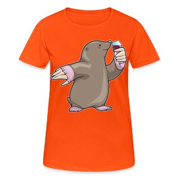 Mole Red Wine - Women's Breathable T-Shirt - neon orange - Front - AI Model Female 172 dark (172cm)