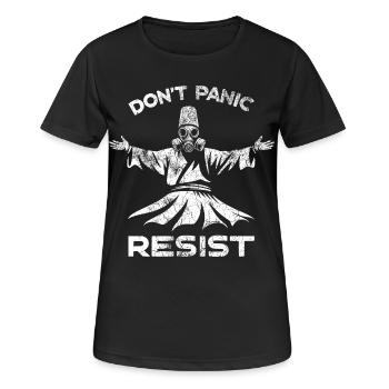 Résiste - T-shirt respirant Femme - noir - Devant - AI Model Female 172 light (172cm)