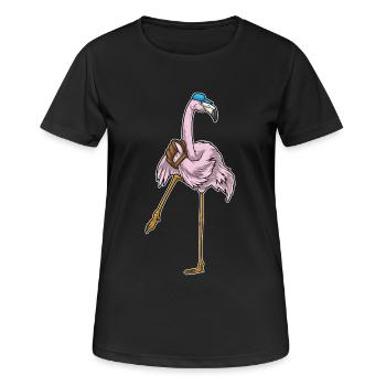 Flamingo Baseball Gant de baseball - T-shirt respirant Femme - noir - Devant - AI Model Female 172 light (172cm)