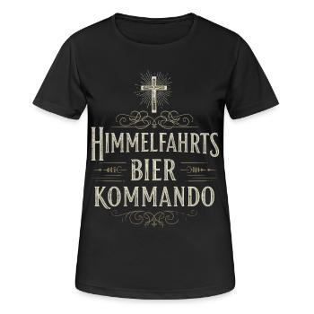 COMMANDE DE LA BIÈRE DE L’ASCENSION - T-shirt respirant Femme - noir - Devant - AI Model Female 172 light (172cm)