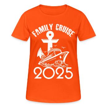 Croisière famille 2025 - T-shirt respirant Femme - orange néon - Devant - AI Model Female 172 dark (172cm)