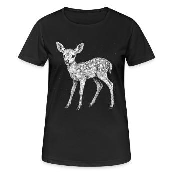 Fawn - Women's Breathable T-Shirt - black - Front - AI Model Female 172 light (172cm)