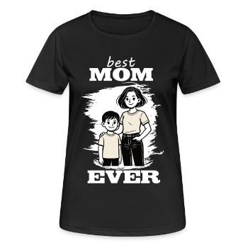 Best Mom Ever - Mother Son Design - Women's Breathable T-Shirt - black - Front - AI Model Female 172 light (172cm)