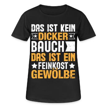 Das ist kein dicker Baucher - Frauen T-Shirt atmungsaktiv - Schwarz - Vorne - AI Model Female 172 light (172cm)