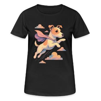 Super Hund Jack Russell Terrier Jacky Geschenk - Frauen T-Shirt atmungsaktiv - Schwarz - Vorne - AI Model Female 172 light (172cm)