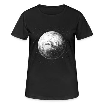 Aimant martien - T-shirt respirant Femme - noir - Devant - AI Model Female 172 light (172cm)