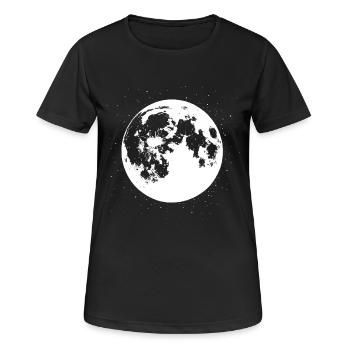 Vibrations de la pleine lune - T-shirt respirant Femme - noir - Devant - AI Model Female 172 light (172cm)