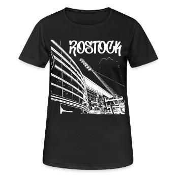 Rostock Skyline Stadium View - Women's Breathable T-Shirt - black - Front - AI Model Female 172 light (172cm)