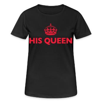 Seine Königin - Frauen T-Shirt atmungsaktiv - Schwarz - Vorne - AI Model Female 172 light (172cm)