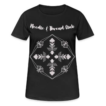 Club Aiguille & Fil - T-shirt respirant Femme - noir - Devant - AI Model Female 172 light (172cm)