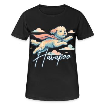 Super chien Havapoo Cape Cape cadeau - T-shirt respirant Femme - noir - Devant - AI Model Female 172 light (172cm)
