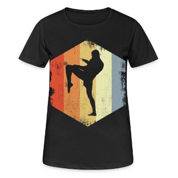 Vintage Kickboxer - T-shirt respirant Femme - noir - Devant - AI Model Female 172 light (172cm)