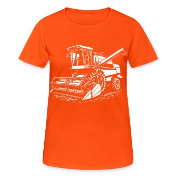 Pure harvesting power - Women's Breathable T-Shirt - neon orange - Front - AI Model Female 172 dark (172cm)