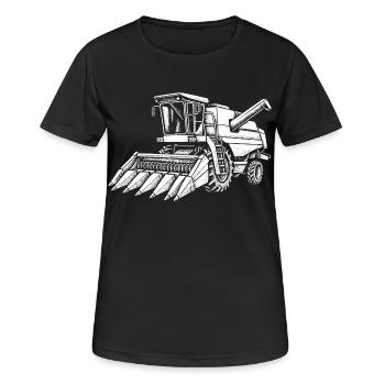 Récolteuse de maïs - T-shirt respirant Femme - noir - Devant - AI Model Female 172 light (172cm)
