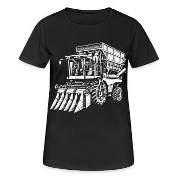 Récolte de coton - T-shirt respirant Femme - noir - Devant - AI Model Female 172 light (172cm)