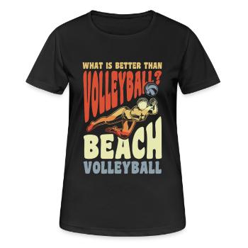 Le beach-volley mieux que le volley-ball - T-shirt respirant Femme - noir - Devant - AI Model Female 172 light (172cm)