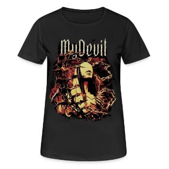 Kleiner Teufel /Dark / Gothic / Horror - Frauen T-Shirt atmungsaktiv - Schwarz - Vorne - AI Model Female 172 light (172cm)