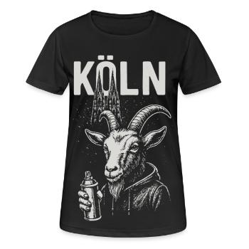 Cologne Streetstyle Chèvre - T-shirt respirant Femme - noir - Devant - AI Model Female 172 light (172cm)