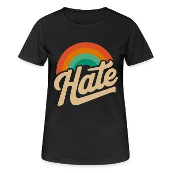 Hate aber auf eine nette weise - Frauen T-Shirt atmungsaktiv - Schwarz - Vorne - AI Model Female 172 light (172cm)