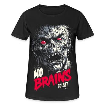 There are no brains - Women's Breathable T-Shirt - black - Front - AI Model Female 172 light (172cm)