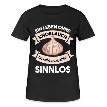 Inutile sans ail - T-shirt respirant Femme - noir - Devant - AI Model Female 172 light (172cm)