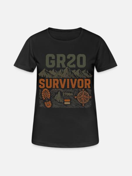 GR20 Survivor - T-shirt respirant Femme - noir