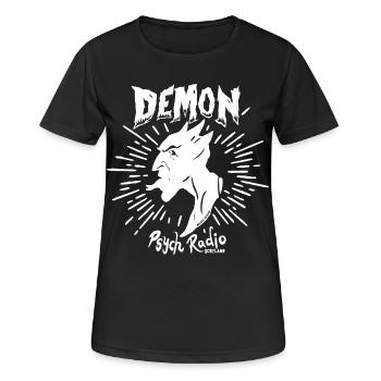 Demon Psych Radio - Women's Breathable T-Shirt - black - Front - AI Model Female 172 light (172cm)