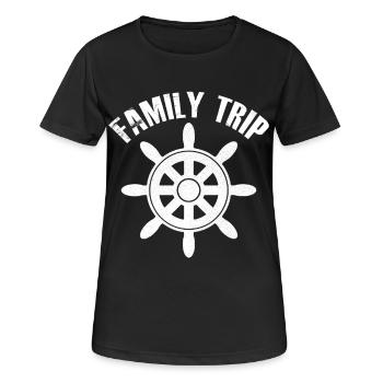 Cruise Trip Ship Family Trip vacation shirt - Women's Breathable T-Shirt - black - Front - AI Model Female 172 light (172cm)