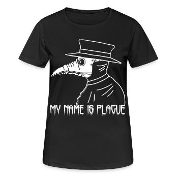 Plague Doctor (White) - Women's Breathable T-Shirt - black - Front - AI Model Female 172 light (172cm)