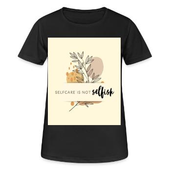 Prendre soin de soi n’est pas égoïste - T-shirt respirant Femme - noir - Devant - AI Model Female 172 light (172cm)