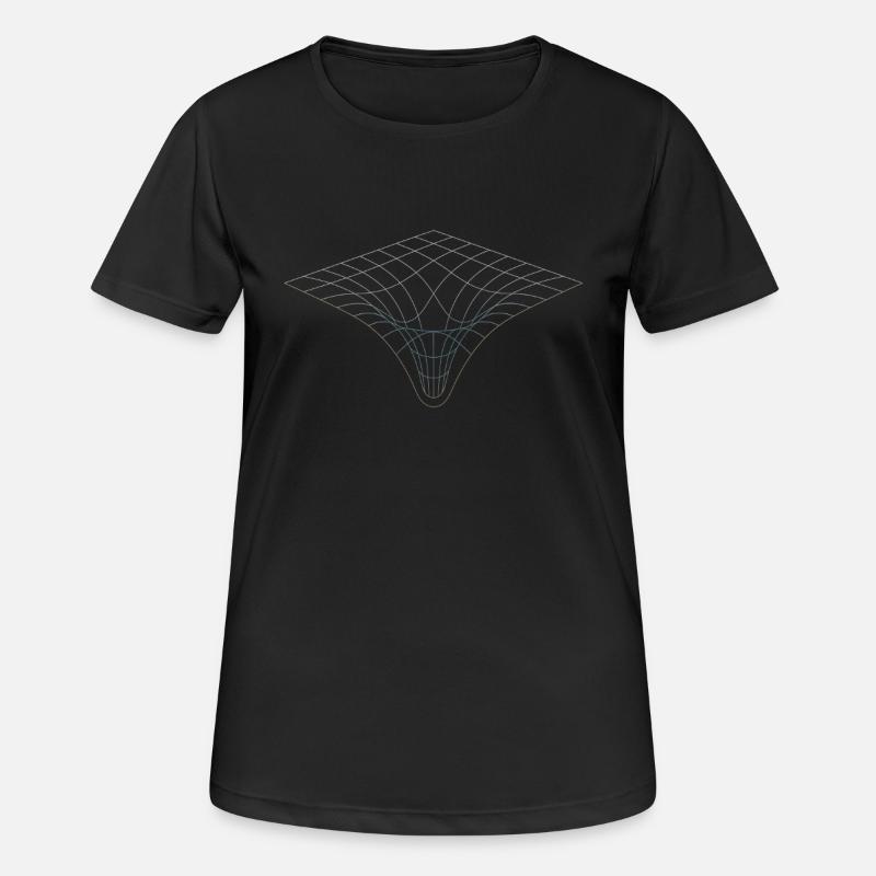 Géométrie de la relativité – Physique de la courbure de l’espace-temps - T-shirt respirant Femme - noir