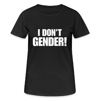 anti genre - T-shirt respirant Femme - noir - Devant - AI Model Female 172 light (172cm)
