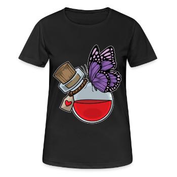 Schmetterling Zaubertrank - Frauen T-Shirt atmungsaktiv - Schwarz - Vorne - AI Model Female 172 light (172cm)