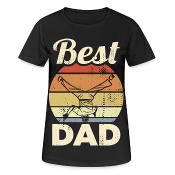 Meilleur papa de breakdance - T-shirt respirant Femme - noir - Devant - AI Model Female 172 light (172cm)