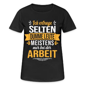Dicton amusant pour les collègues au travail et au bureau - T-shirt respirant Femme - noir - Devant - AI Model Female 172 light (172cm)