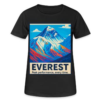 Everest – Peak Performance - Women's Breathable T-Shirt - black - Front - AI Model Female 172 light (172cm)