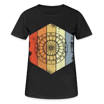 Dartboard Sketch - Women's Breathable T-Shirt - black - Front - AI Model Female 172 light (172cm)