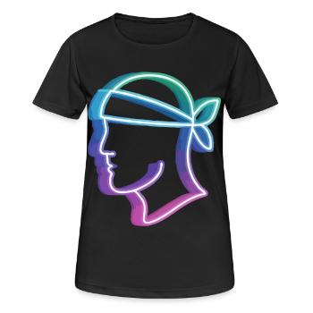 Testa Mora Neon - T-shirt respirant Femme - noir - Devant - AI Model Female 172 light (172cm)