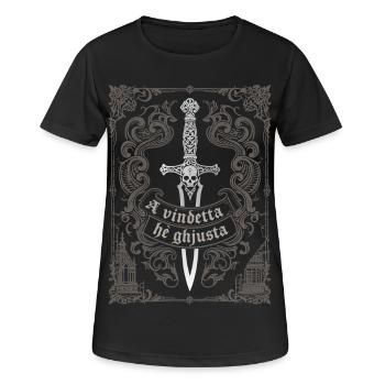 A vindetta hè ghjusta - T-shirt respirant Femme - noir - Devant - AI Model Female 172 light (172cm)